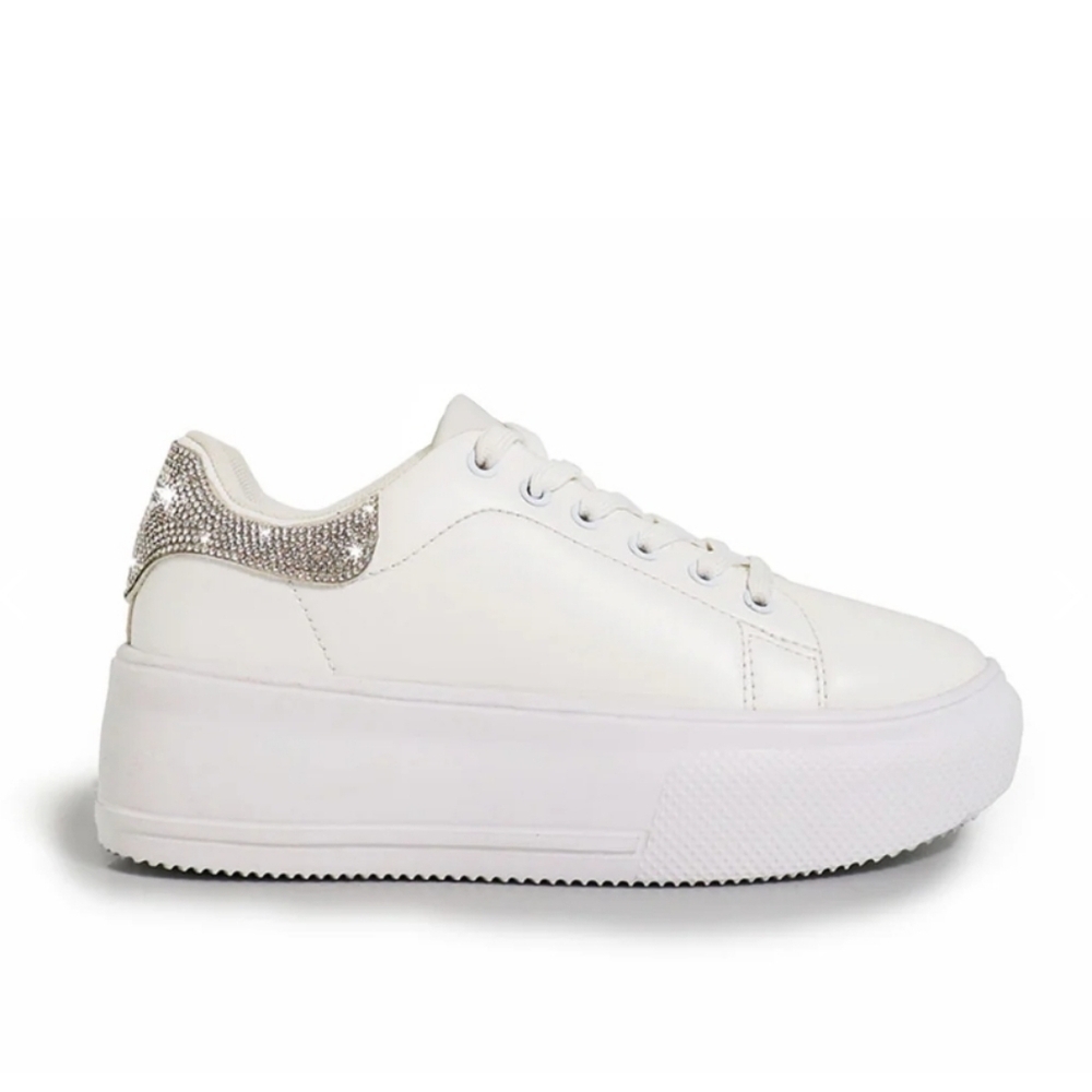 Liliana DIA-1A OVERSIZED SNEAKER WITH HEEL COUNTER RHINESTONE Sz 9
